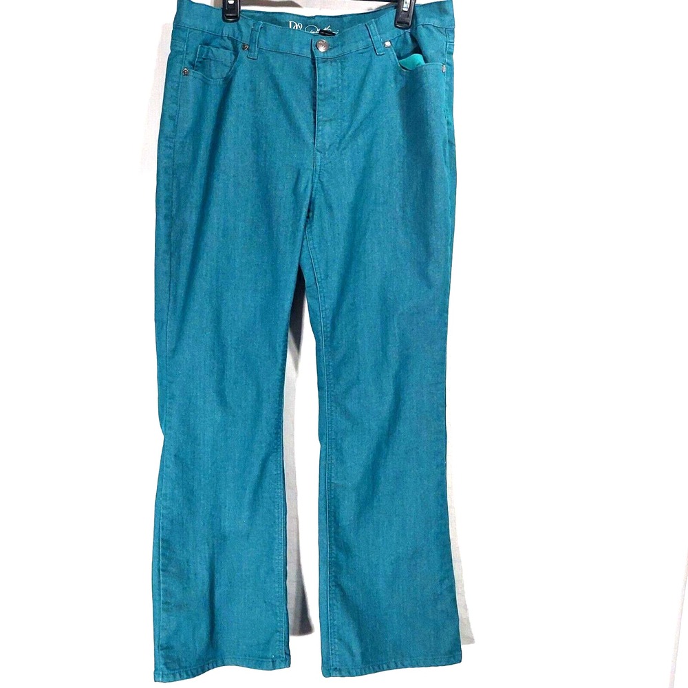 DG2‎ Diane Gilman Womens 16 Boot Cut Denim Jeans Stretch 5 Pockets Zipper Button